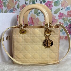 💯Authentic Lady Dior Canage Two-Way Handbag🍀